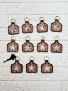 พวงกุญแจหนังสินค้ามาใหม่พวงกุญแจหนังวัวแท้แบบมีสไตล์ - Product Image 5