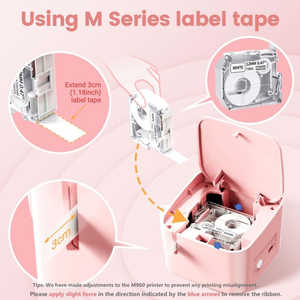 Phomemo M960/M950 Compatible 12mm x 8m Cinta adhesiva para hacer etiquetas en blanco y negro Productos para el hogar Chocolate personalizado - Product Image 5