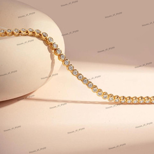 Collar de Plata 925 con Diamante Moissanita de Corte Redondo, Engastado en Bisel, Brillante, Lujoso, Elegante, para Uso Diario, Regalo - Product Image 5