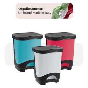 Tontarelli Idea 18L Pedal <strong>Bin</strong> Black with Light Grey Bucket Waste <strong>Bin</strong> - Product Image 3