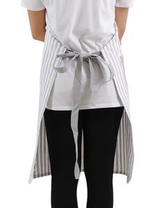 100% Cotton Yarn-Dyed Bib <b>Apron</b> Grey Waist Bib Food Cooking Salon Barber Garden BBQ PE LDPE PU PVC <b>Denim</b> Fabric Polyester - Product Image 3
