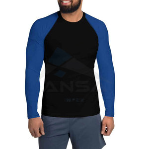 Customizable Breathable Mens Full Sleeve Rash Guard <b>Compression</b> <b>Shirt</b> Made with Spandex Fabric for Quick Dry Performance - Product Image 3