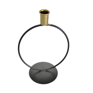 Venta al por mayor de portavelas de hierro de metal hecho a mano de la mejor calidad forma geométrica chapada en oro para la decoración de la boda de Navidad - Product Image 4