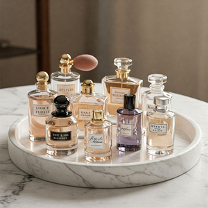 Luxury Marble Amenities <b>Trays</b> with Brass Accents Custom Branding for Resorts <b>Non</b> <b>Slip</b> Base Factory Direct Low Cost Supplier - Product Image 3