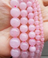 Cuentas de Cuarzo Rosa Natural Auténtico de Grado A, 8/10 mm, Gemas de Cristal Lisas para la Elaboración de Joyas, Gemas Sueltas Mehradjuddin Modelo C35