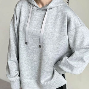 Dernières collections de sweats à capuche pour femmes en couleur unie à prix avantageux, collection d'hiver pour femmes avec impression de logo personnalisée 2026 - Product Image 4