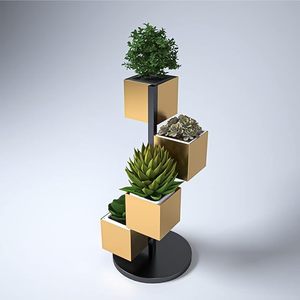 Meilleure vente support de plante en métal en forme d'escalier moderne à quatre niveaux unique décoration intérieure et extérieure à bas prix - Product Image 3