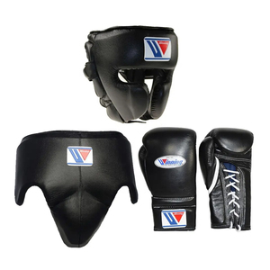 Ensembles de boxe gagnants Gants d'entraînement en cuir véritable Protège-tête et aine | Disponible dans toutes les tailles 8oz 10oz 12oz 14oz 16oz - Product Image 2