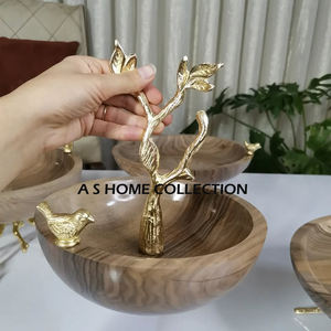 ชามสแตนเลสเคลือบเงาทรงกลมทำจากโลหะอลูมิเนียมสีทองอุปกรณ์ในครัว - Product Image 4