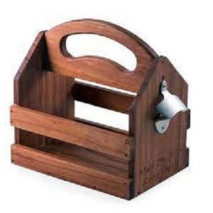 Élégant en bois Caddy vin bière et porte-couverts avec support de cuillère stockage de papier de soie pour la cuisine boîte emballée - Product Image 2