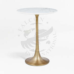 Ensemble de tables basses en métal plaqué blanc moderne et contemporain fait à la main avec revêtement en poudre élégant et luxueux pour le salon - Product Image 2