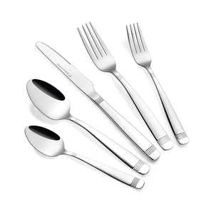 Vajilla de comedor plateada, juego de cubiertos, tenedores, cucharas, cuchillos, cubiertos, juego de cubiertos de acero, juegos de cubiertos de acero inoxidable - Product Image 5