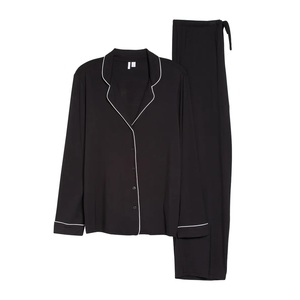 Comfortable Nightwear Set For Mens With Classic Woven Cotton Fabric And Relaxed Fit <b>Pants</b> Ideal For Restful Sleep And Home Use - Product Image 6