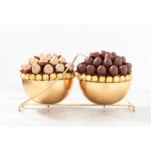 Bol en métal doré de meilleure qualité Bol de service en chocolat attrayant Fournitures d'hôtel pour les bonbons, les mariages, les fêtes et autres occasions - Product Image 1