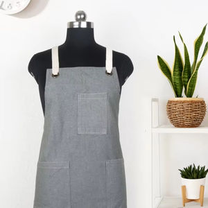 Chambrey ผ้าทอในบ้านผ้ากันเปื้อนผ้าฝ้าย100% 190 GSM 70X85 CMS เทคนิคทอสีเทาแฮนด์เมดโดยชาวอินเดียผู้ผลิตส่งออก - Product Image 1