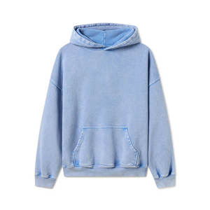 Meilleur unisexe Vintage délavé grande taille 100% coton sweat à capuche hommes personnalisable brodé sweat épais français polaire personnalisé - Product Image 4