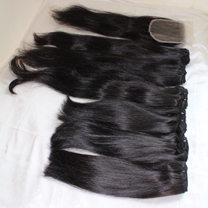 100% extensions de cheveux indiens vierges non transformés doux attachés à la main style de vague naturelle cheveux bruts du vendeur Remi Hair - Product Image 6