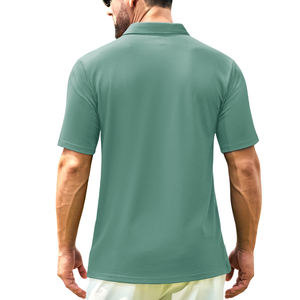 เสื้อเชิ้ตผ้าแคนวาสสำหรับผู้ชายผ้าฝ้าย100% สีทึบดีไซน์ปักตามสั่งระบายอากาศได้ - Product Image 2