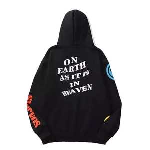 Sweat-shirt pour homme de haute qualité, 400 g/m², coupe oversize, motif lettres, doublé, 100 % coton, impression en relief personnalisée, automne - Product Image 4