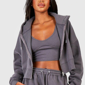 Chándal Transpirable para Mujer, Color Sólido, con Mangas Largas, Servicio OEM, Precio Económico, con Cierre de Cremallera, Diseño 2026 - Product Image 2