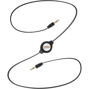 Cavo Audio Avvolgibile Mumbi 23491 II con Rivestimento in PVC, da Jack 3.5 mm a Jack 3.5 mm, Nero a Spirale - Product Image 2