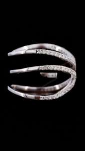 Bague de fiançailles solitaire fantaisie personnalisée en or 14 ct et argent 925 VVS1 diamant Moissanite 100% satisfaction - Product Image 4