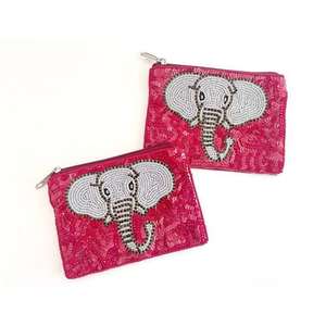 Monedero Bordado a Mano con Cuentas para Mujeres y Niñas, Monedero con Cuentas de Semillas de Elefante para Bordado de Punto de Cruz por MD HANDICRAFTS - Product Image 1