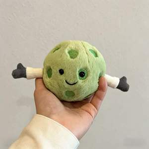 Cute Lightweight UV Printed Cartoon Sports Ball Keychains Plush Soft Football Pickleball Basketball <b>Badminton</b> Tennis Fun - Product Image 3