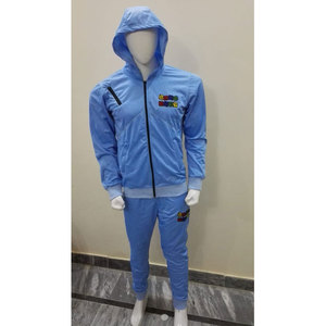 ชุดวอร์ม OEM ผ้าโพลีเอสเตอร์ฟลีซ แบรนด์ออกแบบเอง เสื้อซิป กางเกงจ็อกเกอร์ ชุดเซ็ตประสิทธิภาพสูง ทรงสลิมฟิต ไม่มีลาย - Product Image 1
