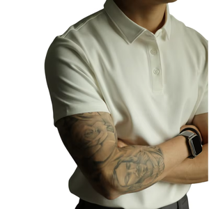 Camisetas Polo personalizadas al por mayor logotipo personalizado al por mayor color blanco hombres verano manga corta solapa botón informal ajuste regular - Product Image 6