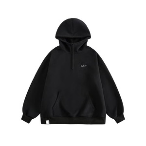 Sudadera con capucha estampada de algodón pesado Fabricantes Hombro caído Tela de rizo Estampado abstracto Sudadera informal para todas las estaciones Lavado con ácido - Product Image 2