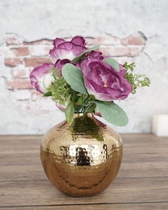 Vase à fleurs couleur or martelé en métal de bonne qualité pour la maison salon décoration de table Vase floral fait à la main - Product Image 3