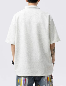 Camiseta de polo para hombre con cuello abatible Jersey de alta calidad Anti-Pilling y antiarrugas Tallas grandes hasta 6XL para golf - Product Image 2