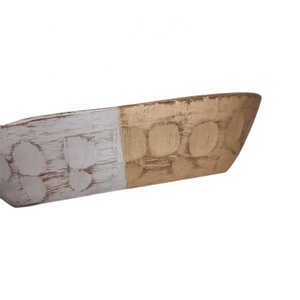 Bol en bois de mangue naturel 100% de haute qualité nouveau Design ovale doré fait à la main pour un décor à la maison écologique multi-usages pour bougie - Product Image 3