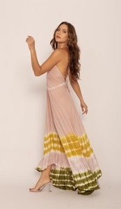 Nuevo Vestido de Novia Largo hasta el Suelo, Estilo Bohemio, con Tirantes Finos, Espalda Descubierta, Cuello en V, Estampado, 100% Algodón, Corte en A, para Playa o Boda - Product Image 4