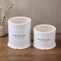 Boîtes à gâteaux en carton blanc épaissi de 4/6/8 pouces prêtes à être expédiées, avec base renforcée pour l'emballage de gâteaux, de cadeaux ou de poupées