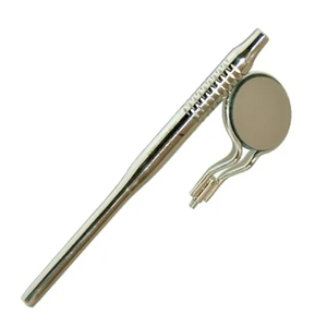 Espejo dental reutilizable de acero inoxidable con mango, de doble cara, sin fuente de alimentación manual, tubo hueco, sin cabezal, número 5 - Product Image 4