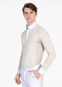 Breathable <b>Long</b> <b>Sleeve</b> Men Horse Riding Shirt Lightweight Stretch Equestrian <b>Base</b> <b>Layer</b> for Professional Riders Custom Logo - Product Image 2