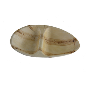 Assiette à dîner écologique biodégradable 25x16 cm en feuille de palmier Vaisselle jetable pour service de nourriture de mariage Prix de gros - Product Image 1