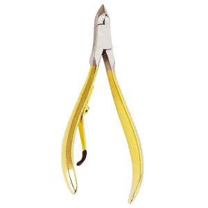 Pinzas para cutículas de primera calidad, pinzas para cutículas para manicura con mango dorado de acero inoxidable - Product Image 2