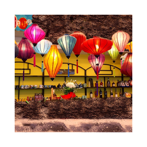 โคมไฟผ้าไหมตกแต่งจากเวียดนามโคมไฟผ้าไหมไม้ไผ่สําหรับตกแต่งบ้าน L03 - Product Image 1