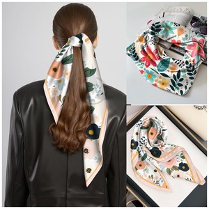 Premium Ethnic Silk <b>Scarf</b> with Floral Pattern <b>Long</b> Length Skin Friendly Material-Minimalist Design Elegant Layers Price - Product Image 2
