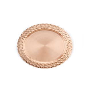 Plaques de chargeur en cuivre Plaques de 13 pouces Plaque de restaurant Chargeurs pour la décoration de mariage et l'utilisation à la main au meilleur prix - Product Image 6