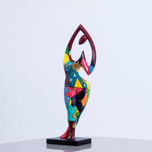 Estatua hecha a mano de laca para mujer, estatuas de dama de Vietnam, escultura lacada, sala de exhibición de oficina - Product Image 2