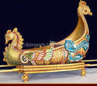 Doli/Palanquin de mariage Maharani Rajwada, entrée traditionnelle du marié au sud, palanquin de mariée élégant doré, grande entrée de mariage