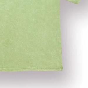 T-shirts pour hommes en satin vintage 100% coton surdimensionnés délavés à l'acide Style décontracté Hip Hop Streetwear Look Anti-rides Logo personnalisé vierge - Product Image 6