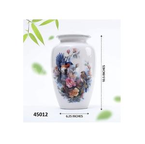 นกฮัมมิงเบิร์ดและดอกไม้อลูมิเนียมสำหรับใส่เถ้ากระดูกมนุษย์โกศตกแต่งสำหรับผู้ใหญ่โกศหญิงและชายพร้อมถุงกำมะหยี่ฟรี - Product Image 3