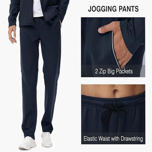 Survêtement 100% coton personnalisé 2 pièces ensemble vêtements de sport en polaire pour hommes échauffement entraînement jogging costumes blanc décontracté survêtement pour hommes - Product Image 5