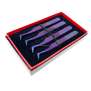 Eyelash Extension Tweezers Stainless Steel Custom Colored <b>Precision</b> Point Toothed Anti-Static Customizable Volume Lash - Product Image 1