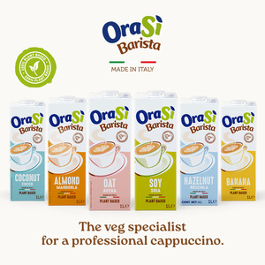 Leche de almendras a base de plantas OraSi Barista para profesionales, 1 litro, 12 unidades, 420 días de duración. - Product Image 6